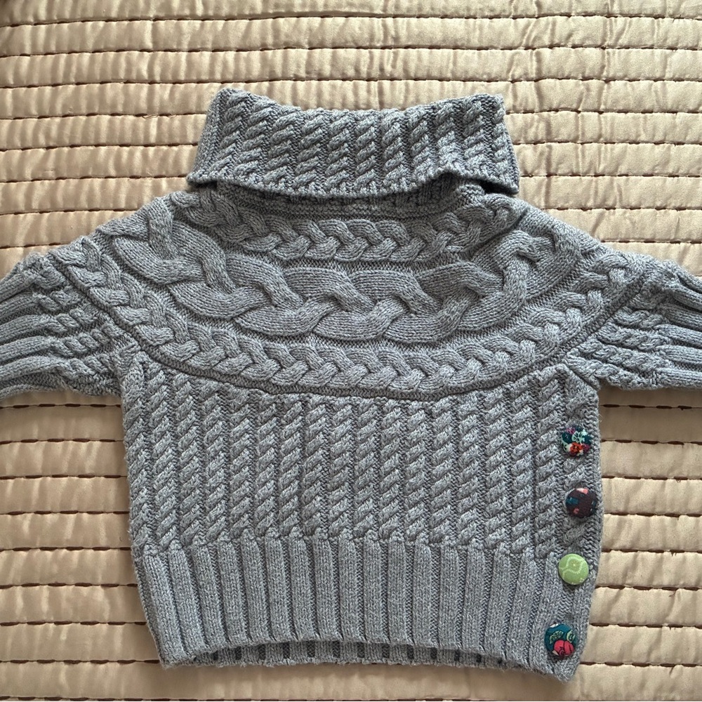 Matilda Jane Gray Cable Knit Sweater